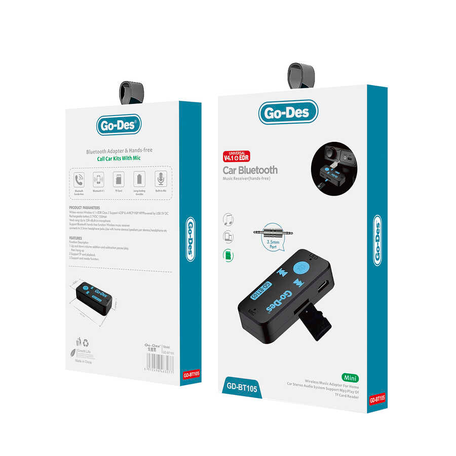 Go Des GD-BT105 Kablosuz Ses Alıcı Bluetooth Adaptör - 6 Go Des GD-BT105 Kablosuz Ses Alıcı Bluetooth Adaptör - 6